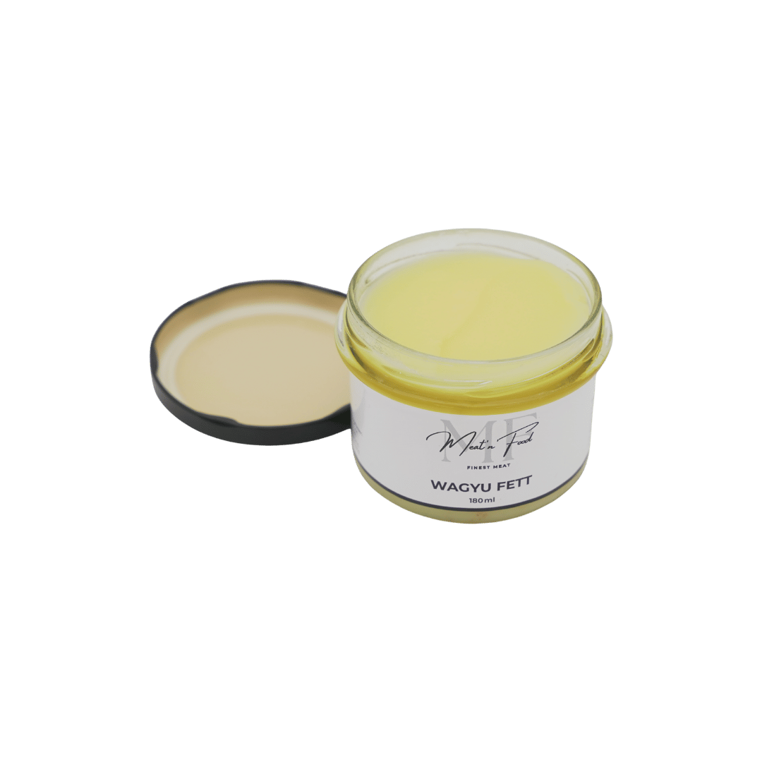 100% Vollblut Wagyufett 180 ml | Meat’n’Food – Finest Meat - grillstir.com100% Vollblut Wagyufett 180 ml | Meat’n’Food – Finest MeatWagyu FettMeat 'n' Foodgrillstir.com
