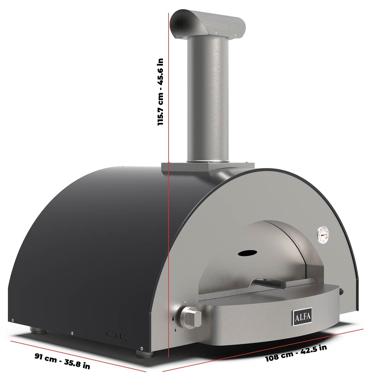 Alfa Forni Classico 4 Pizze, Gas/Hybrid, Grau - grillstir.comAlfa Forni Classico 4 Pizze, Gas/Hybrid, GrauAlfa Fornigrillstir.com