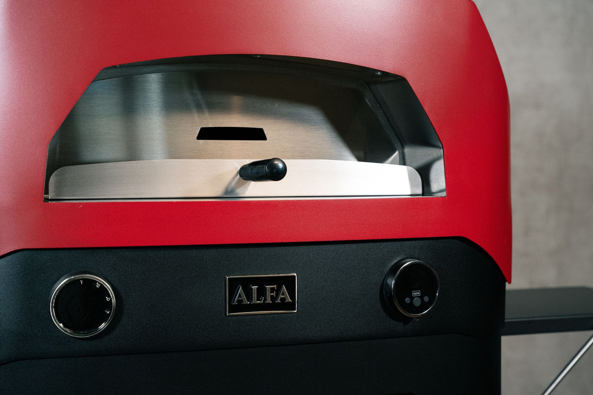 Alfa Forni EVO Hybrid-Pizzaofen Flüssiggas (LPG)/Holz, Rubin Rot - grillstir.comAlfa Forni EVO Hybrid-Pizzaofen Flüssiggas (LPG)/Holz, Rubin RotPizzaofenAlfa Fornigrillstir.com