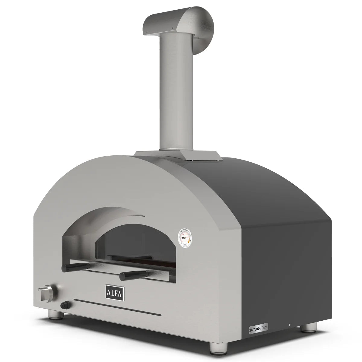 Alfa Forni Futuro 2 Pizze, Gas/Hybrid, Silber Schwarz - grillstir.comAlfa Forni Futuro 2 Pizze, Gas/Hybrid, Silber SchwarzPizzaofenAlfa Fornigrillstir.com