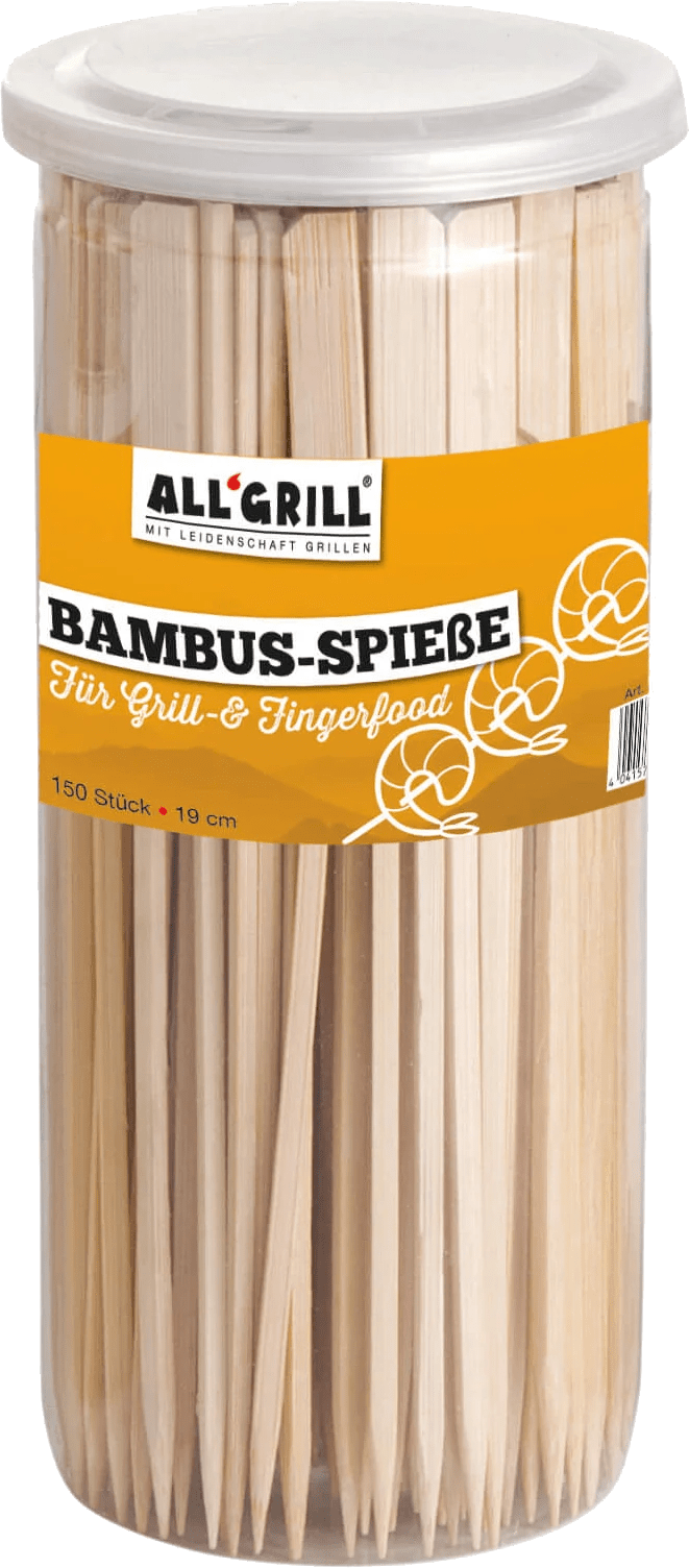 All`Grill Bambus Spieße, 150Stk. 19cm - grillstir.comAll`Grill Bambus Spieße, 150Stk. 19cmALL'GRILLgrillstir.com98154041571098153