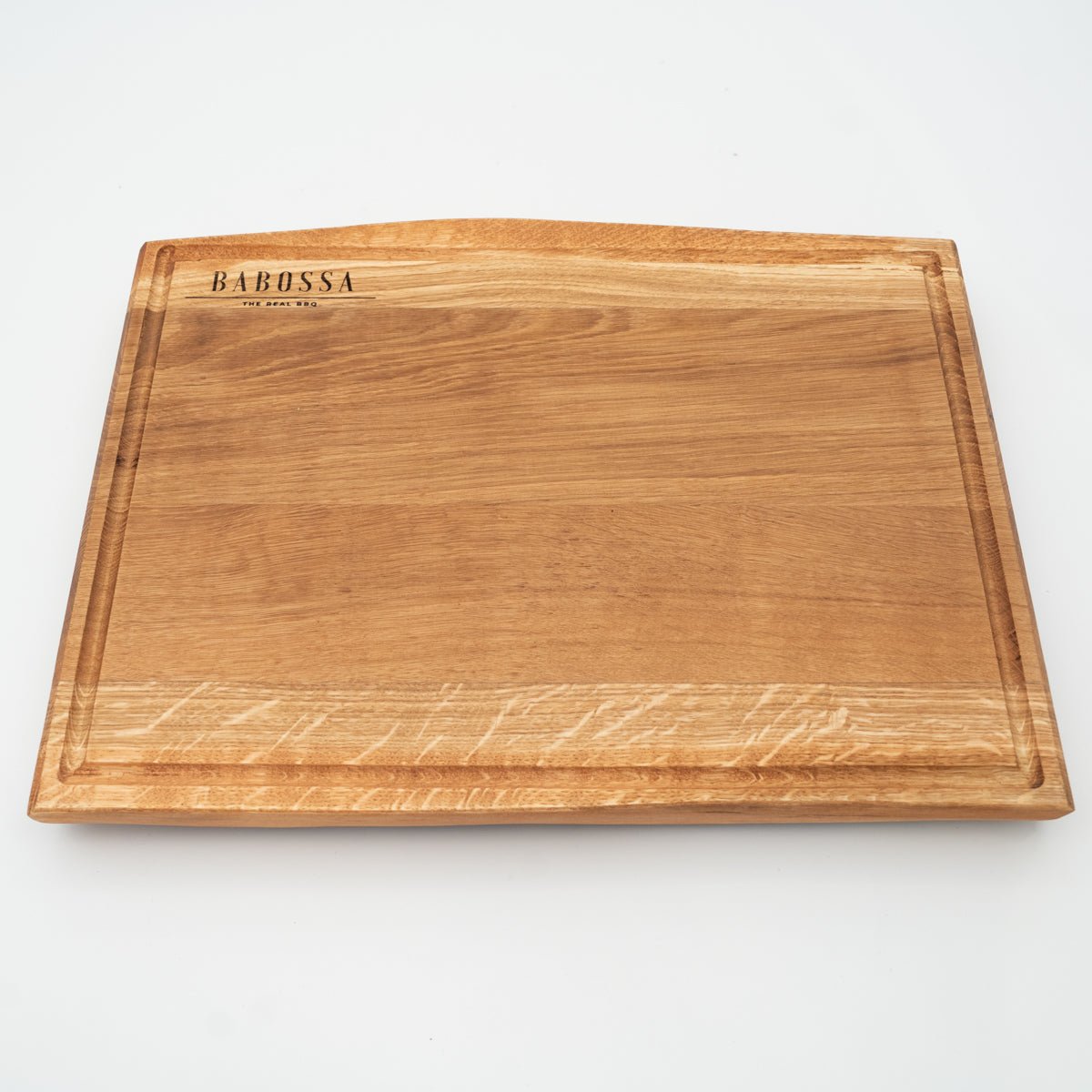 BABOSSA | Eichen Schneidebrett L | Naturkante | Saftrille | 44,5x35x4,5 cm - grillstir.comBABOSSA | Eichen Schneidebrett L | Naturkante | Saftrille | 44,5x35x4,5 cmHolzbrettBABOSSAgrillstir.com