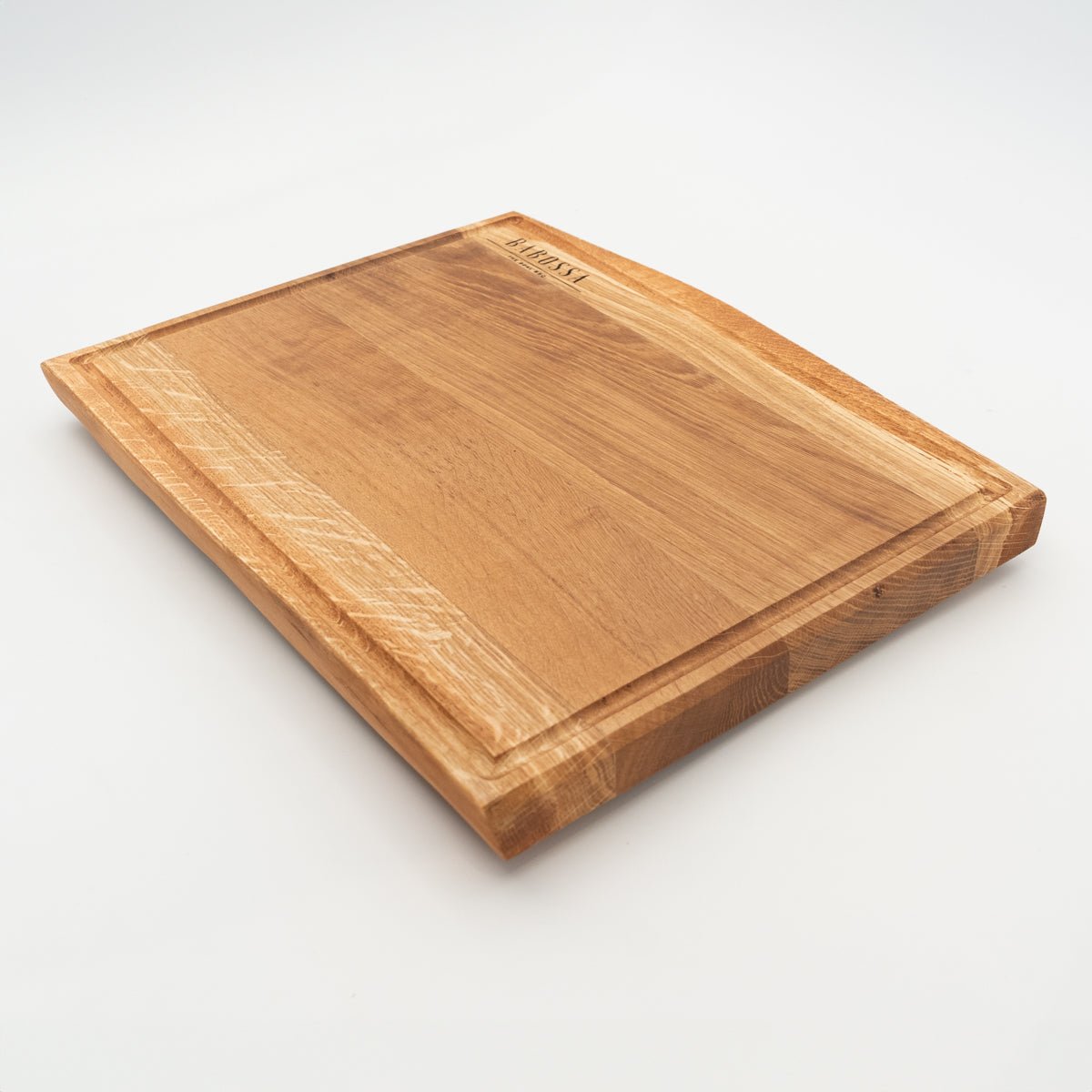 BABOSSA | Eichen Schneidebrett L | Naturkante | Saftrille | 44,5x35x4,5 cm - grillstir.comBABOSSA | Eichen Schneidebrett L | Naturkante | Saftrille | 44,5x35x4,5 cmHolzbrettBABOSSAgrillstir.com