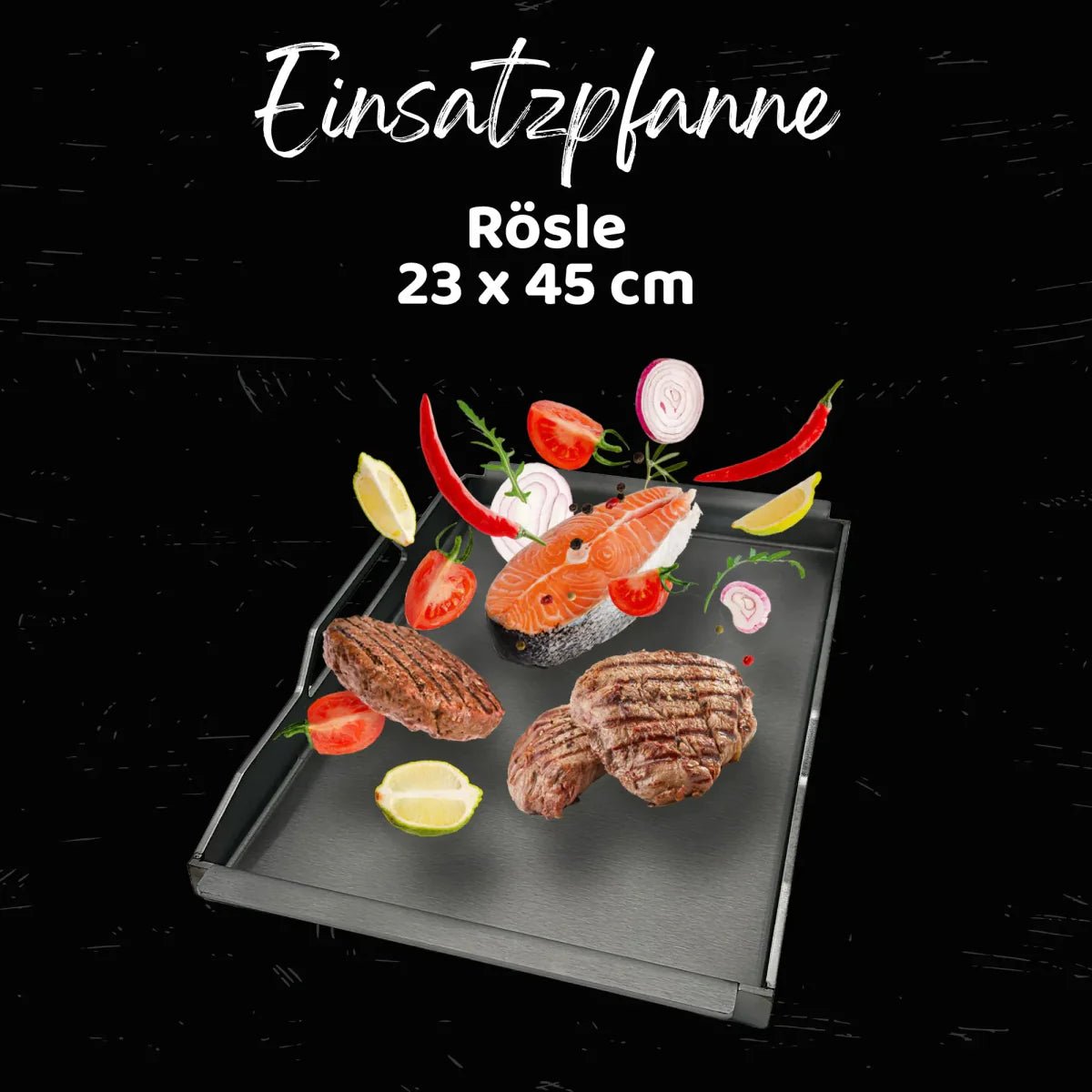 Babossa Einsatzpfanne | Rösle Videro, Allflame & Epicflame | 23 x 45 cm - grillstir.comBabossa Einsatzpfanne | Rösle Videro, Allflame & Epicflame | 23 x 45 cmBABOSSAgrillstir.com