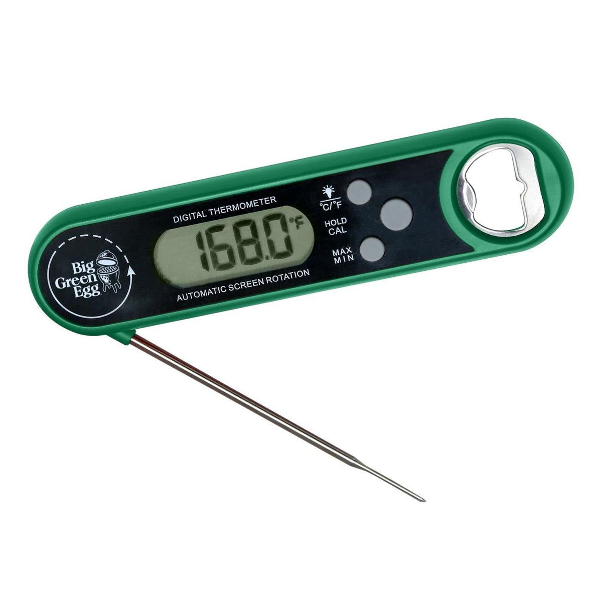 Big Green Egg Digitales Thermometer mit Flaschenöffner - grillstir.comBig Green Egg Digitales Thermometer mit FlaschenöffnerBig Green Egggrillstir.comBGE - 1271500665719127150