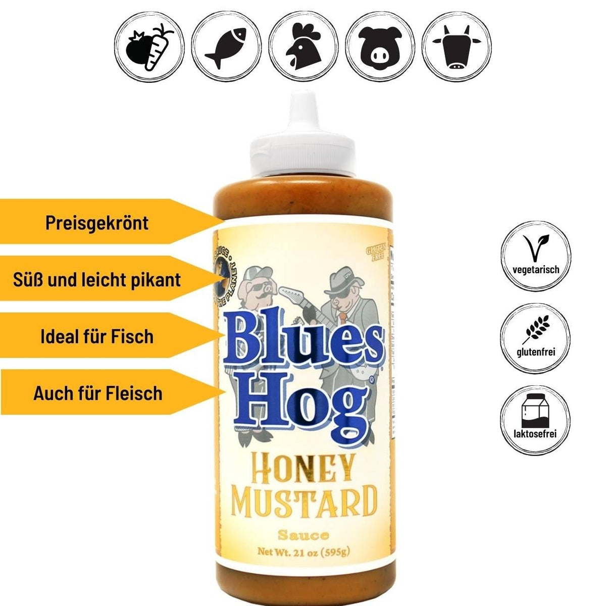 Blues Hog Honey Mustard Sauce, Squeeze Flasche - grillstir.comBlues Hog Honey Mustard Sauce, Squeeze FlascheBlues Hoggrillstir.comBH1302760665591000190
