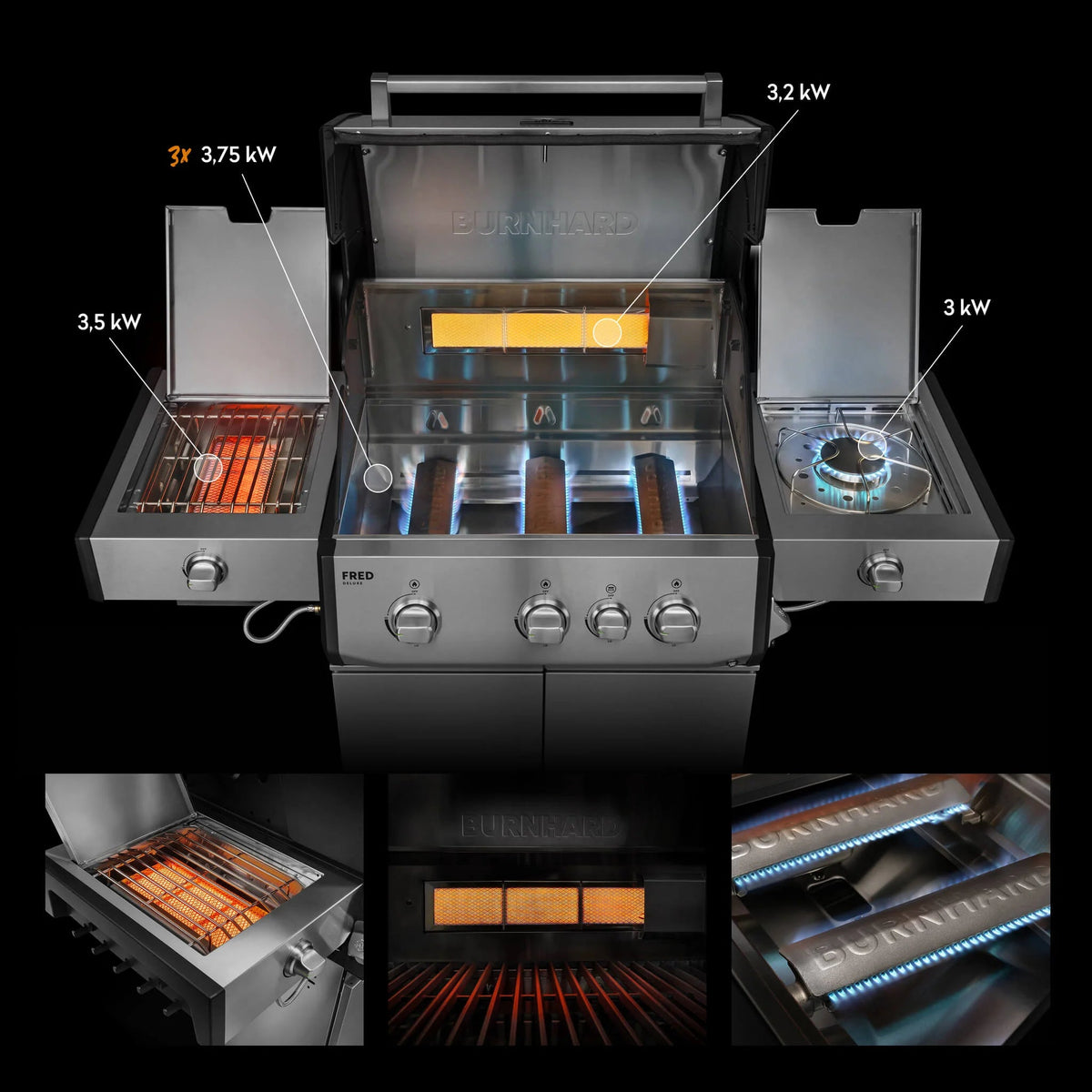 Burnhard FRED Deluxe+ Edelstahl mit Gussrosten (Series 4) - grillstir.comBurnhard FRED Deluxe+ Edelstahl mit Gussrosten (Series 4)GrillBurnhardgrillstir.com