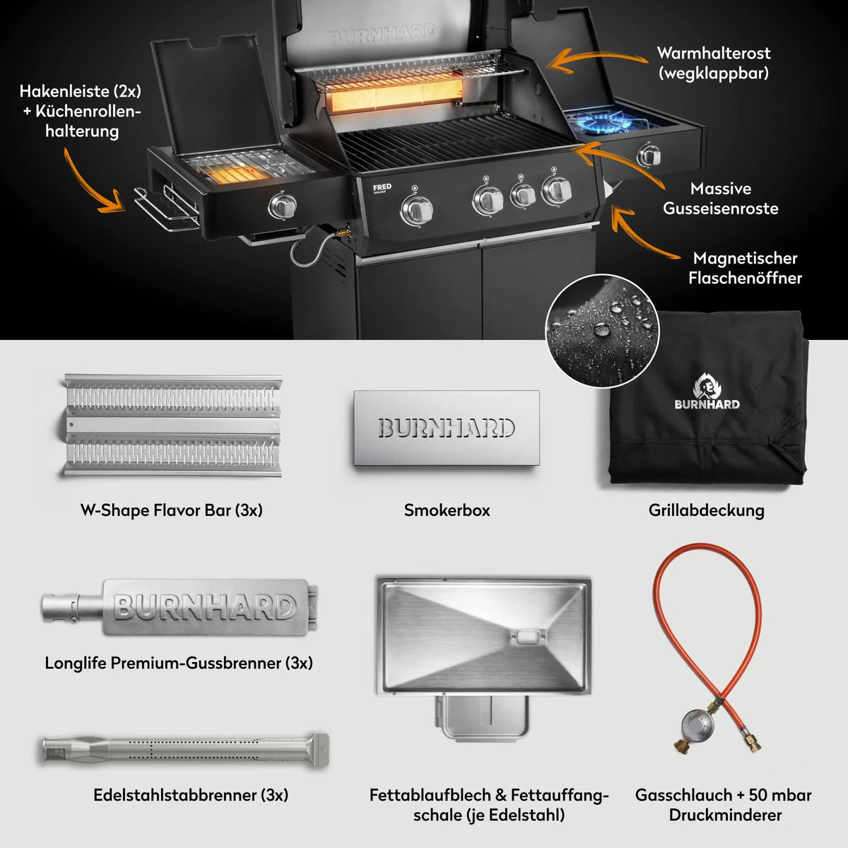 Burnhard FRED Deluxe+ Schwarz mit Gussrosten - grillstir.comBurnhard FRED Deluxe+ Schwarz mit GussrostenGrillBurnhardgrillstir.com