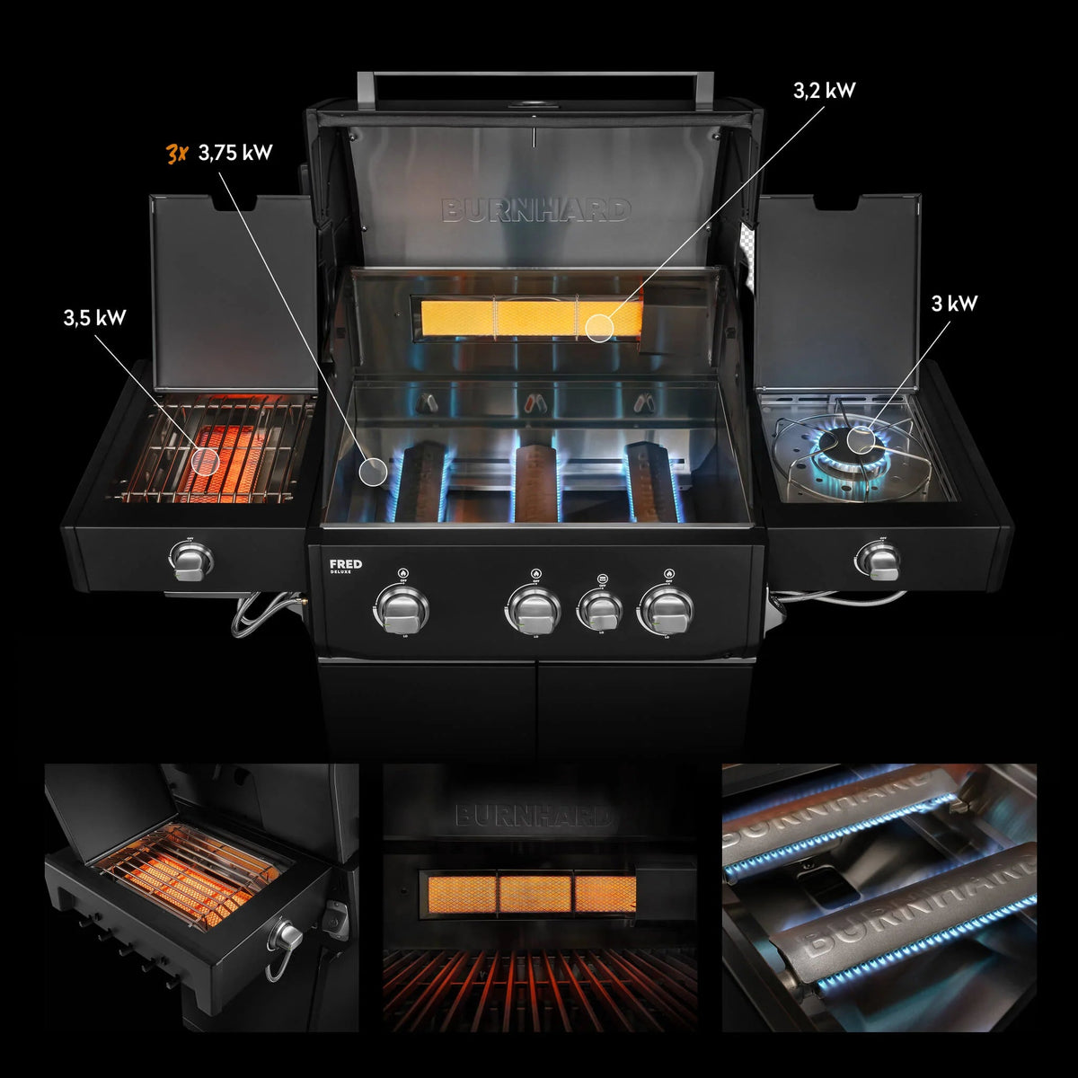 Burnhard FRED Deluxe+ Schwarz mit Gussrosten - grillstir.comBurnhard FRED Deluxe+ Schwarz mit GussrostenGrillBurnhardgrillstir.com