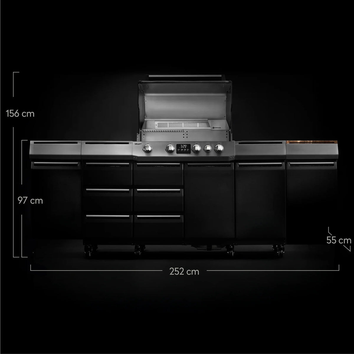 Burnhard GRANT Station - Modularer Gasgrill 4 - Brenner mit Schubladen und Edelstahlrost - grillstir.comBurnhard GRANT Station - Modularer Gasgrill 4 - Brenner mit Schubladen und EdelstahlrostAußenkücheBurnhardgrillstir.com