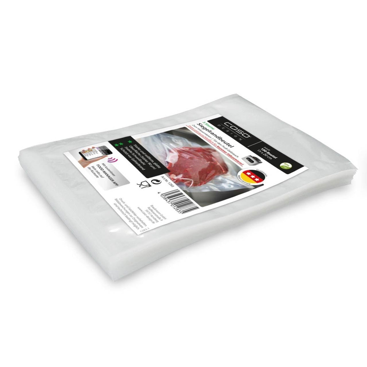 Caso Siegelrandbeutel, 15x20cm 100Stk. - grillstir.comCaso Siegelrandbeutel, 15x20cm 100Stk.CASOgrillstir.comcg12834038437012835