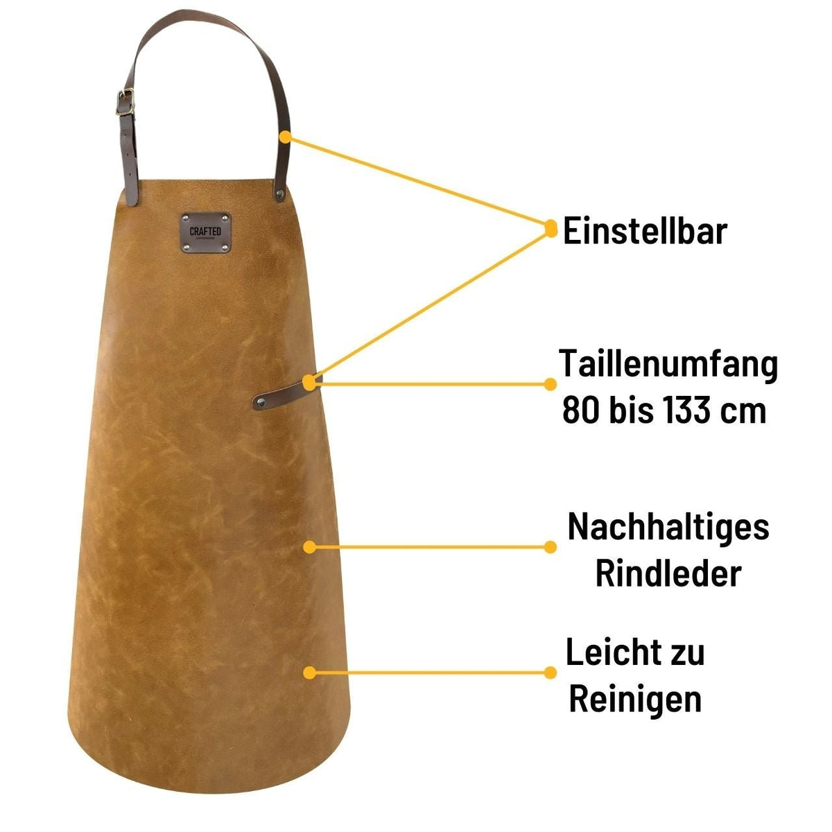 Crafted Lederschürze, Sand - grillstir.comCrafted Lederschürze, SandCraftedgrillstir.com8868887446047886888