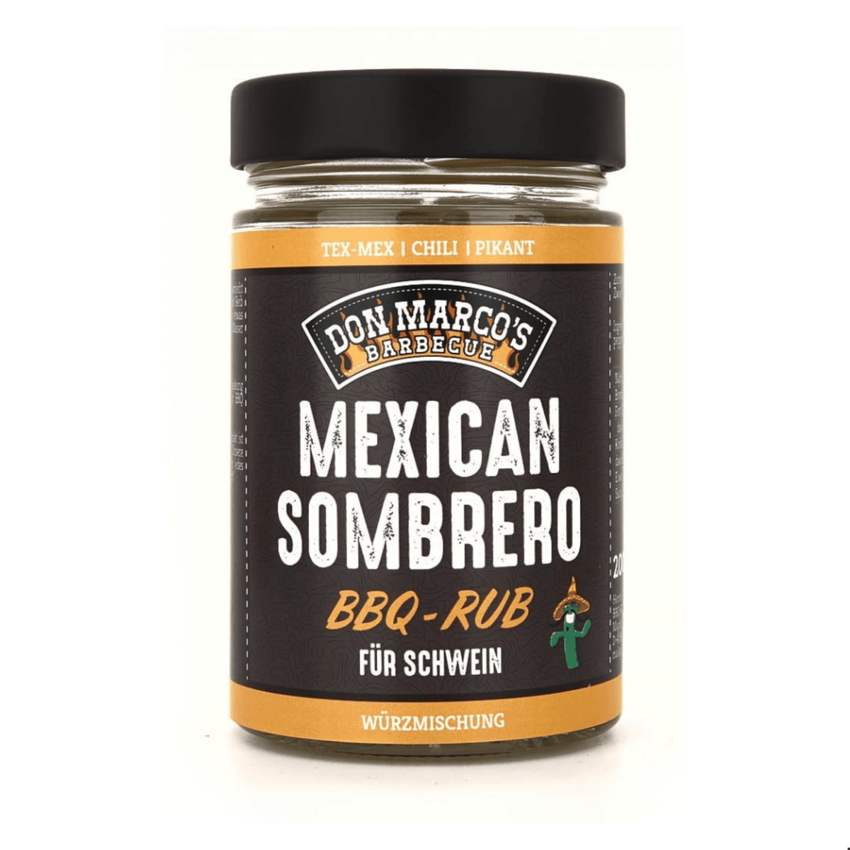 Don Marco's Mexican Sombrero, 200g Glas - grillstir.comDon Marco's Mexican Sombrero, 200g GlasGewürzDon Marco'sgrillstir.com