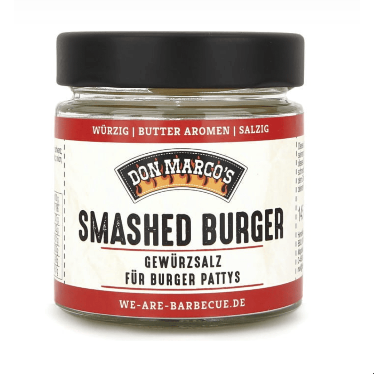 Don Marco's Smashed Burger Extra Taste Gewürz, 145g Glas - grillstir.comDon Marco's Smashed Burger Extra Taste Gewürz, 145g GlasGewürzDon Marco'sgrillstir.com