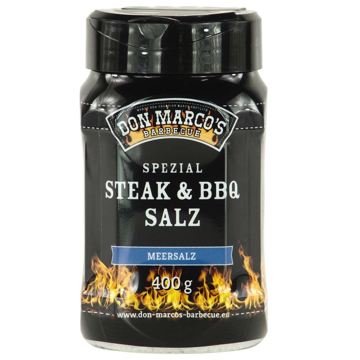 Don Marco's Spezial Steak & BBQ Salz "Meersalz", 400g Dose - grillstir.comDon Marco's Spezial Steak & BBQ Salz "Meersalz", 400g DoseDon Marco'sgrillstir.comdm103 - 001 - 4004260266352862