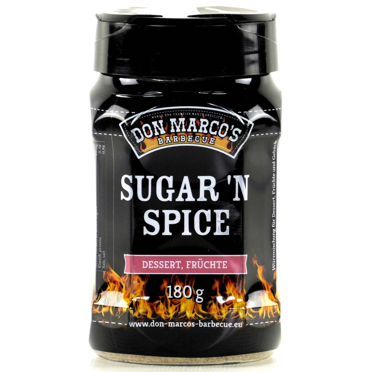 Don Marco's Sugar'n'Spice, 180g Streuer - grillstir.comDon Marco's Sugar'n'Spice, 180g StreuerDon Marco'sgrillstir.comdm104 - 003 - 1804260266352848
