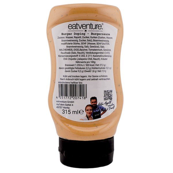 Eatventures Burger Doping, 315ml - grillstir.comEatventures Burger Doping, 315mlGrillsauceEatventuregrillstir.com
