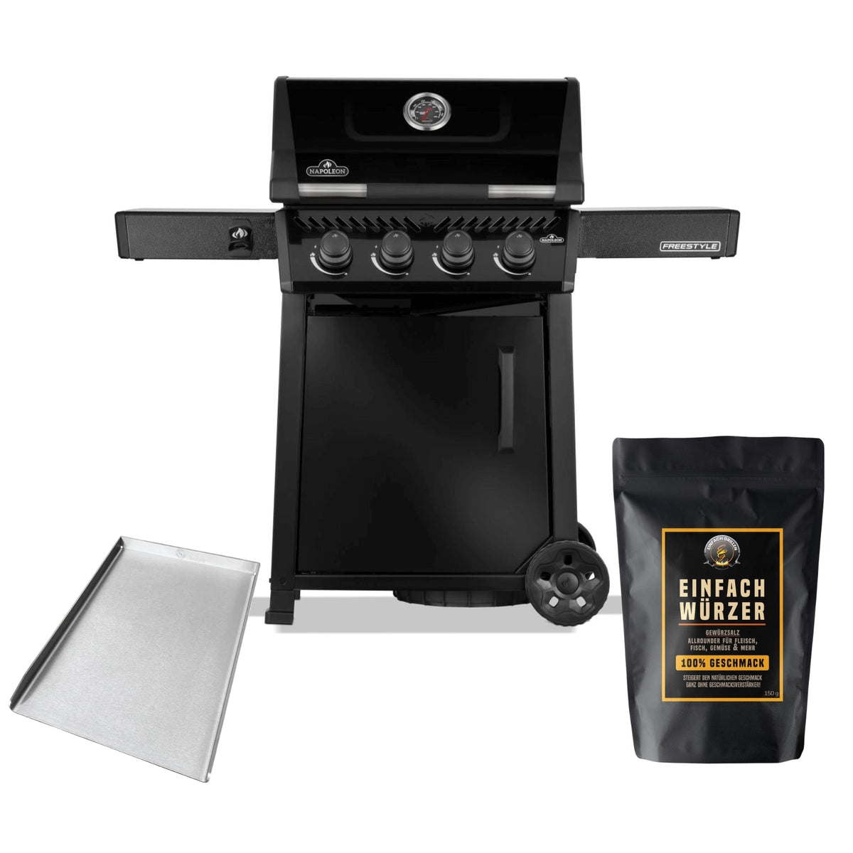 Einfach Grillen Bundle - Napoleon Freestyle 425 (2026), inkl. Einfach Würzer & Plancha - grillstir.comEinfach Grillen Bundle - Napoleon Freestyle 425 (2026), inkl. Einfach Würzer & PlanchaGrillbundleEinfach Grillengrillstir.com