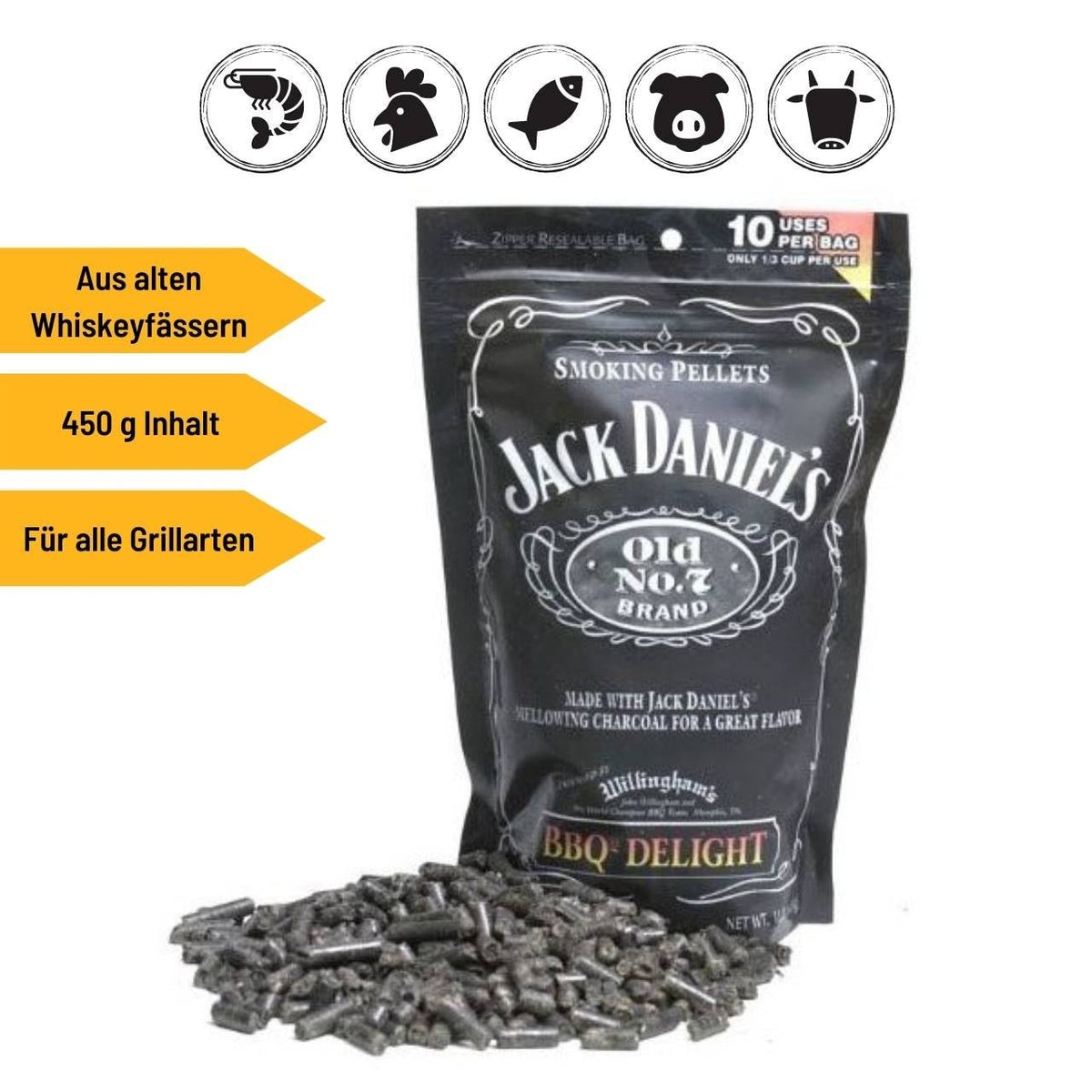 Jack Daniel's Pellets, 450g - grillstir.comJack Daniel's Pellets, 450gJack Daniel'sgrillstir.comBD - 5001789290000630