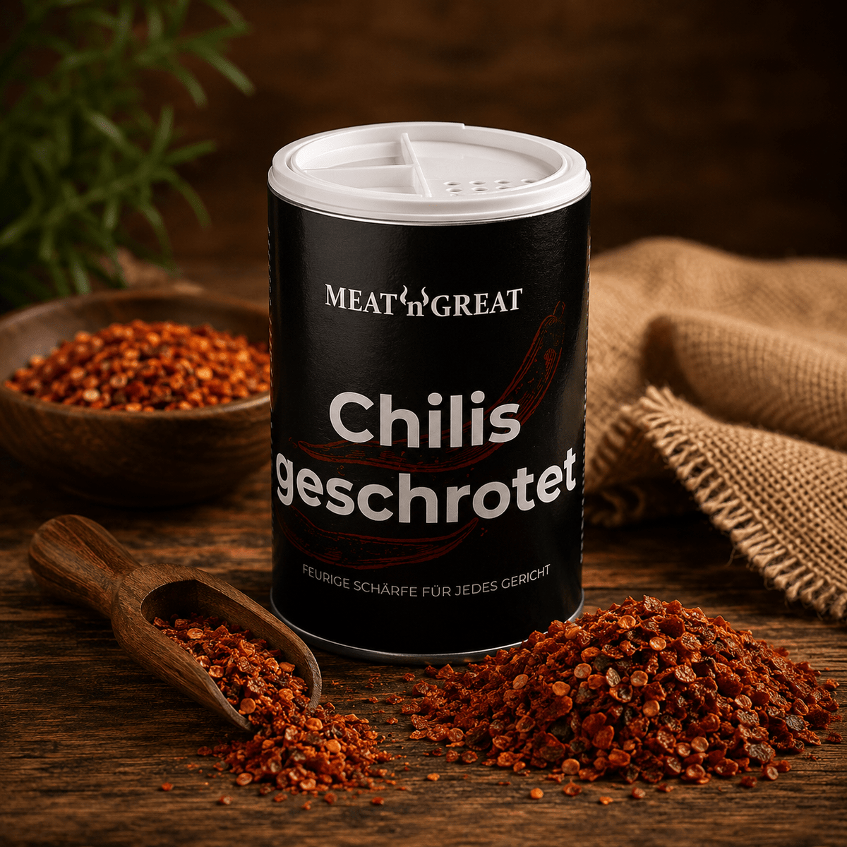 Meat 'n' Chilis geschrotet, Streuer, 70g - grillstir.comMeat 'n' Chilis geschrotet, Streuer, 70gGewürzeMeat 'n' Greatgrillstir.com