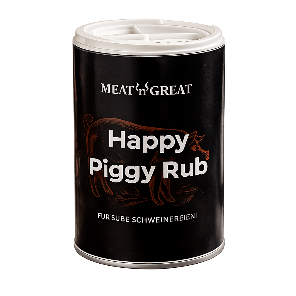 Meat 'n' Great Happy Piggy Rub, Streuer, 100g - grillstir.comMeat 'n' Great Happy Piggy Rub, Streuer, 100gMeat 'n' Greatgrillstir.com