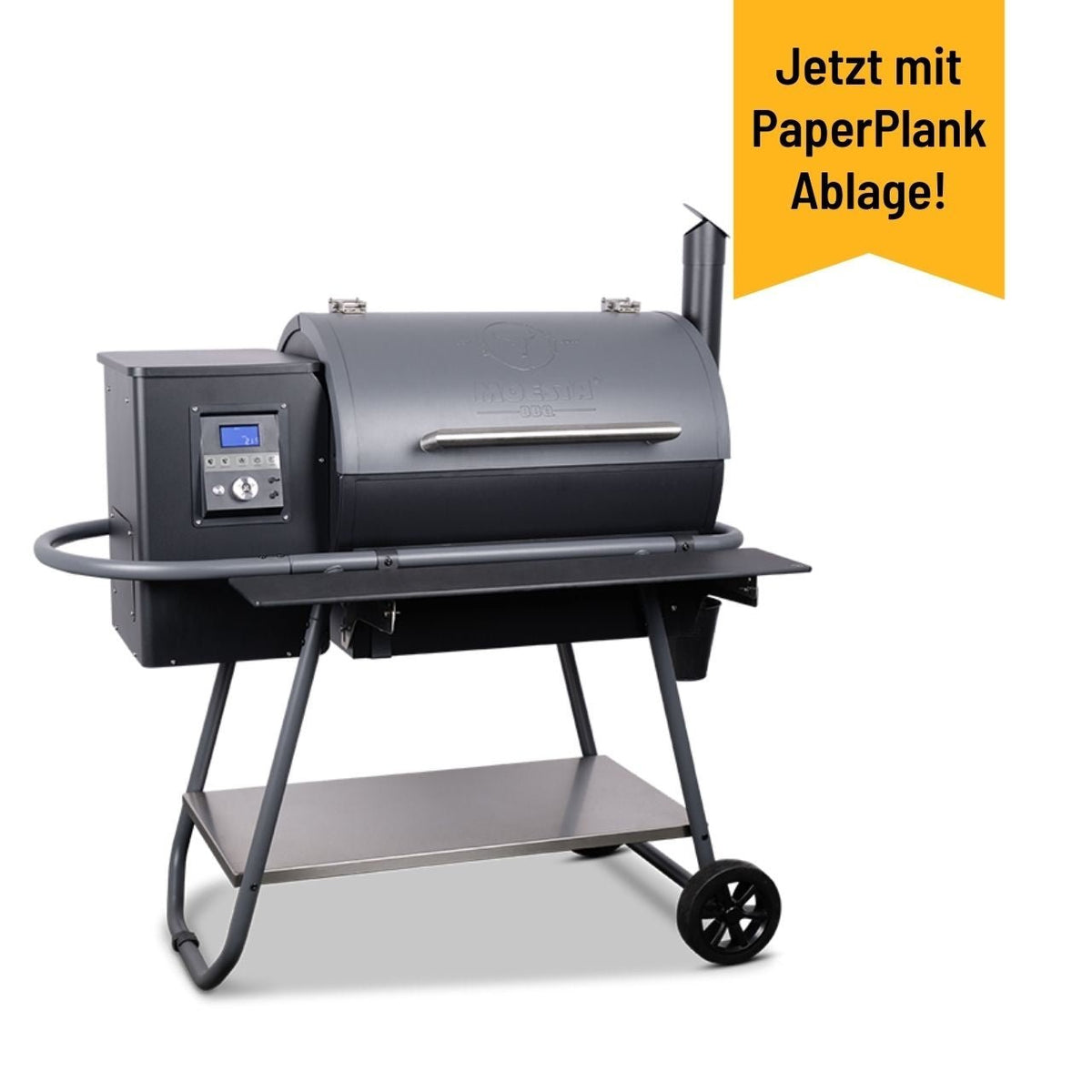 Moesta Sheriff Pelletgrill, inkl. Ablagebrett PaperPlank schwarz & Halterungen, 66 x 44 cm Grillfläche - grillstir.comMoesta Sheriff Pelletgrill, inkl. Ablagebrett PaperPlank schwarz & Halterungen, 66 x 44 cm GrillflächeMoestagrillstir.com198834260664772552