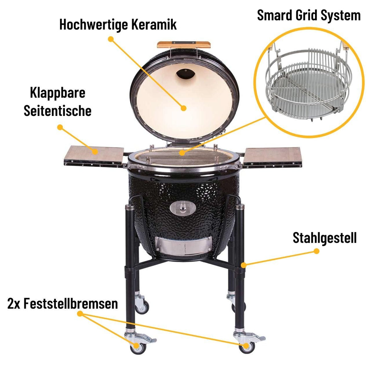 Monolith Classic Pro - Serie 2.0 – Schwarz mit Gestell - grillstir.comMonolith Classic Pro - Serie 2.0 – Schwarz mit GestellMonolithgrillstir.com121001 - BLACKM4260444583330