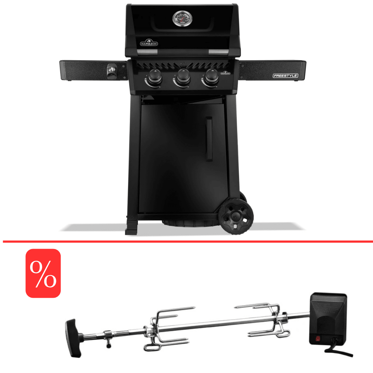 Napoleon Freestyle 365, 3 Hauptbrenner mit Tür, schwarz inkl. Rotisserie - grillstir.comNapoleon Freestyle 365, 3 Hauptbrenner mit Tür, schwarz inkl. RotisserieNapoleongrillstir.com