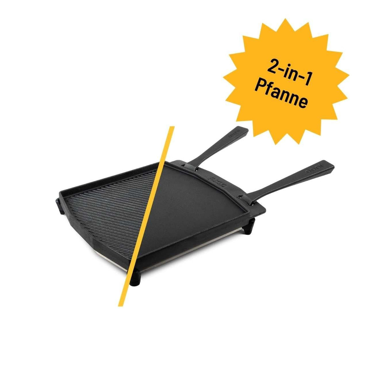Ooni Gusseisenpfanne - doppelseitige Grizzler - Platte - grillstir.comOoni Gusseisenpfanne - doppelseitige Grizzler - PlatteOonigrillstir.comUU - P0A0005060568342573