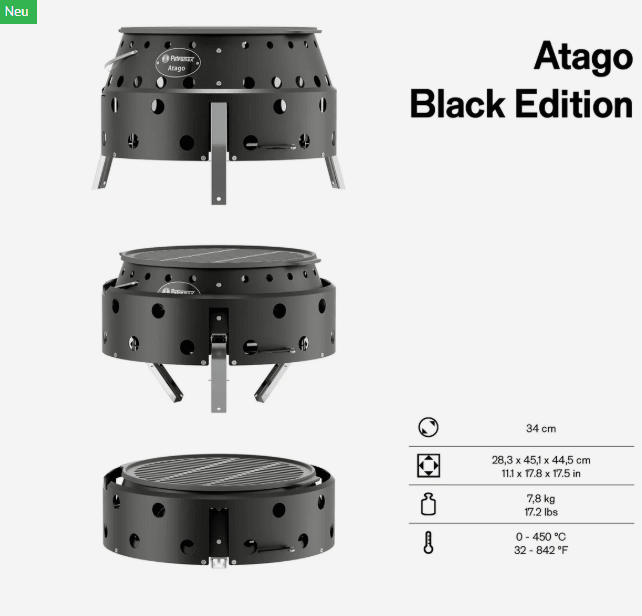 Petromax Atago Black Edition - grillstir.comPetromax Atago Black EditionPetromaxgrillstir.com