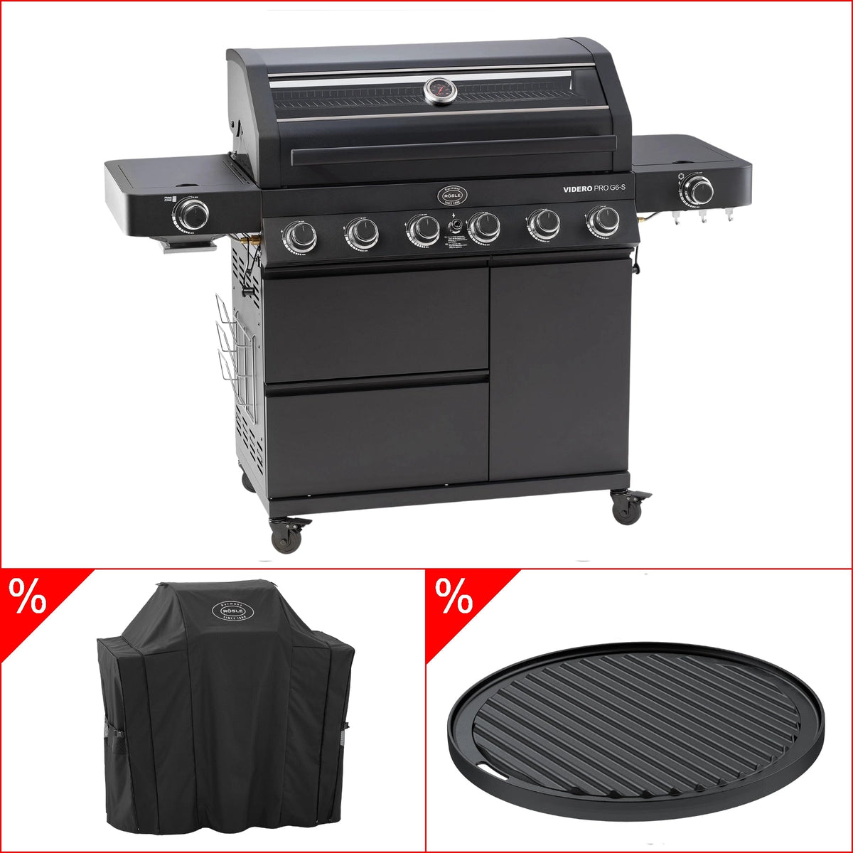 Rösle Videro Pro G6 - S Vario+ 50mbar inkl. GRATIS Abdeckhaube und Grillplatte, rund - grillstir.comRösle Videro Pro G6 - S Vario+ 50mbar inkl. GRATIS Abdeckhaube und Grillplatte, rundRöslegrillstir.com25572_25518_25423