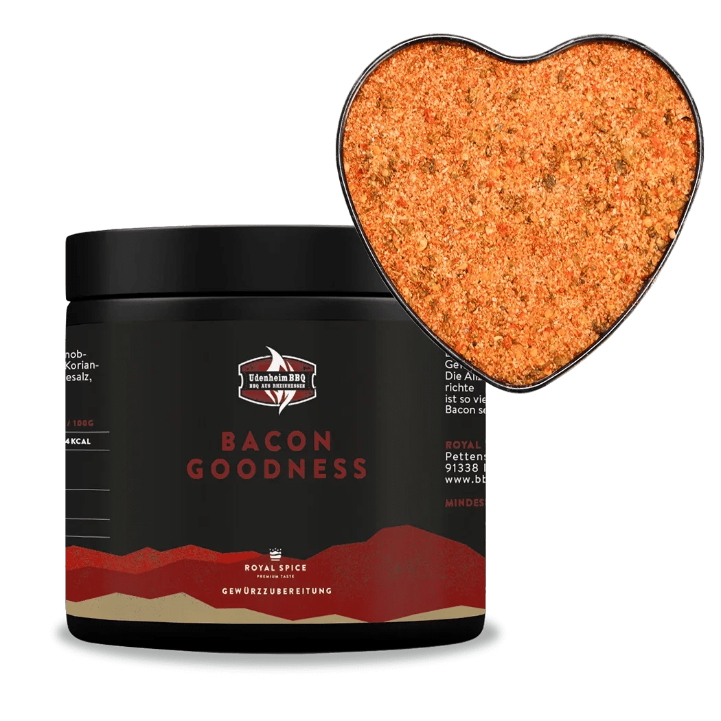 Royal Spice Bacon Goodness Gewürzzubereitung, Udenheim BBQ, 350g Dose - grillstir.comRoyal Spice Bacon Goodness Gewürzzubereitung, Udenheim BBQ, 350g DoseGewürzeRoyal Spicegrillstir.com