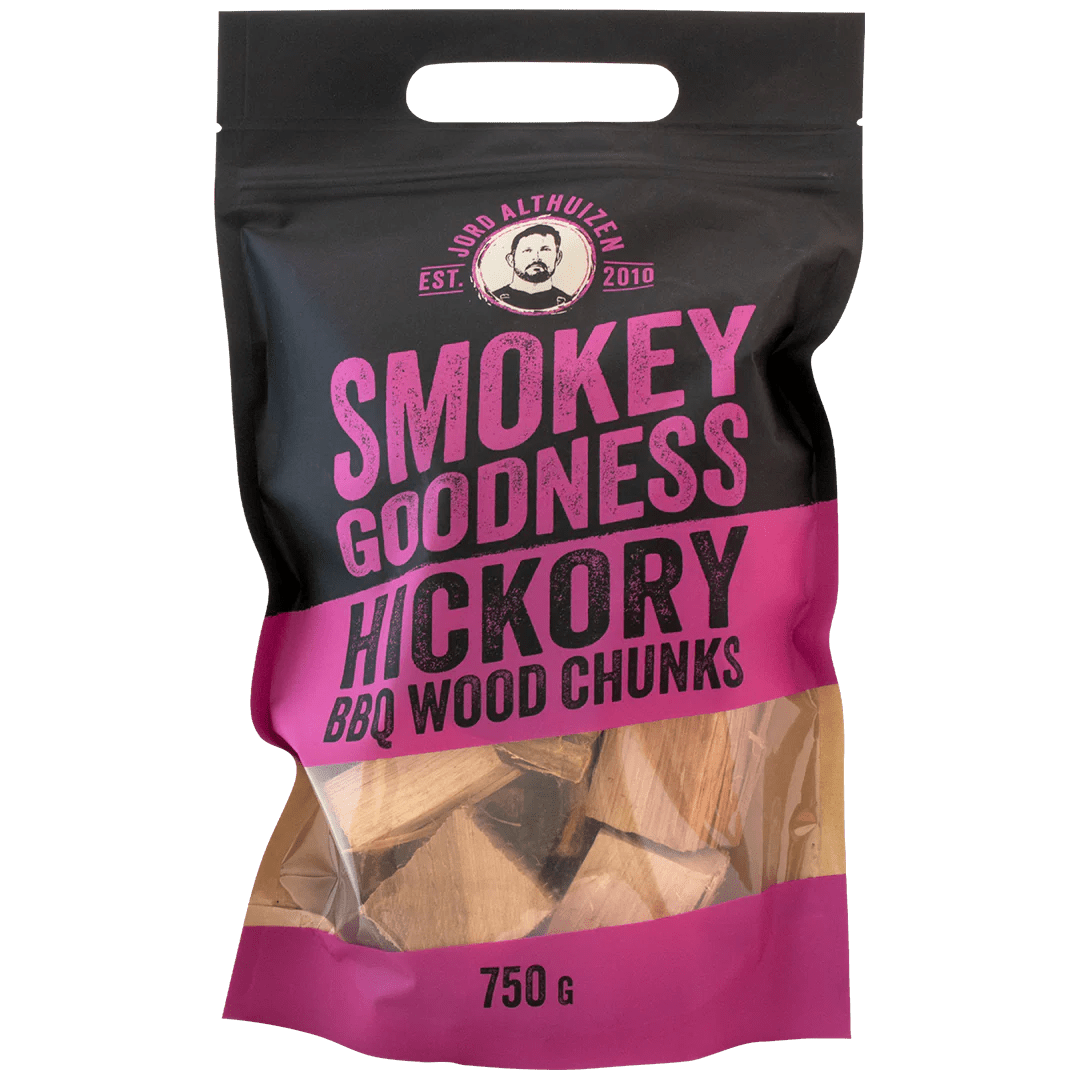 Smokey Goodness BBQ Wood Chunks - Hickory - 750 g - grillstir.comSmokey Goodness BBQ Wood Chunks - Hickory - 750 gSmokey Goodnessgrillstir.com