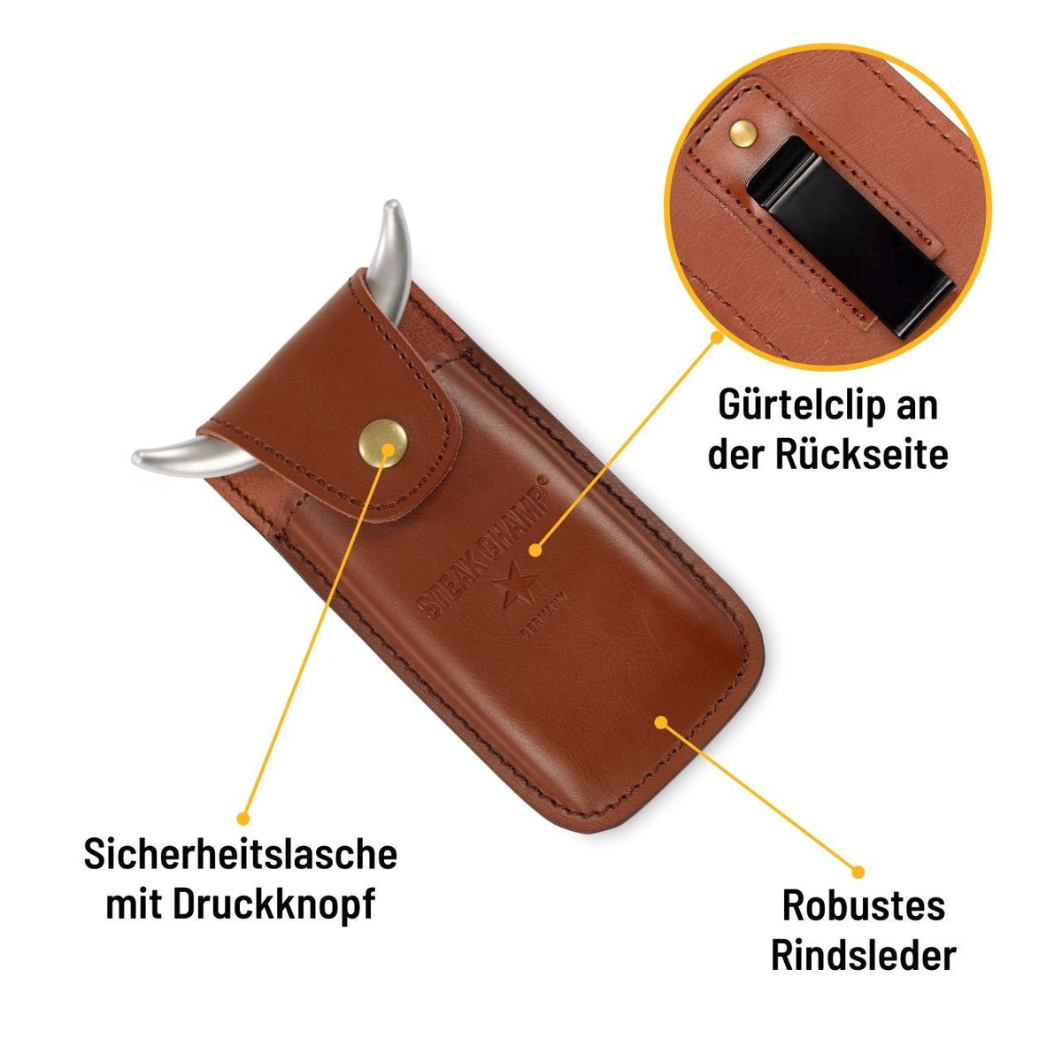Steak Champ Lederholster für Bull Fork Fleischgabel - grillstir.comSteak Champ Lederholster für Bull Fork FleischgabelSteak Champgrillstir.com