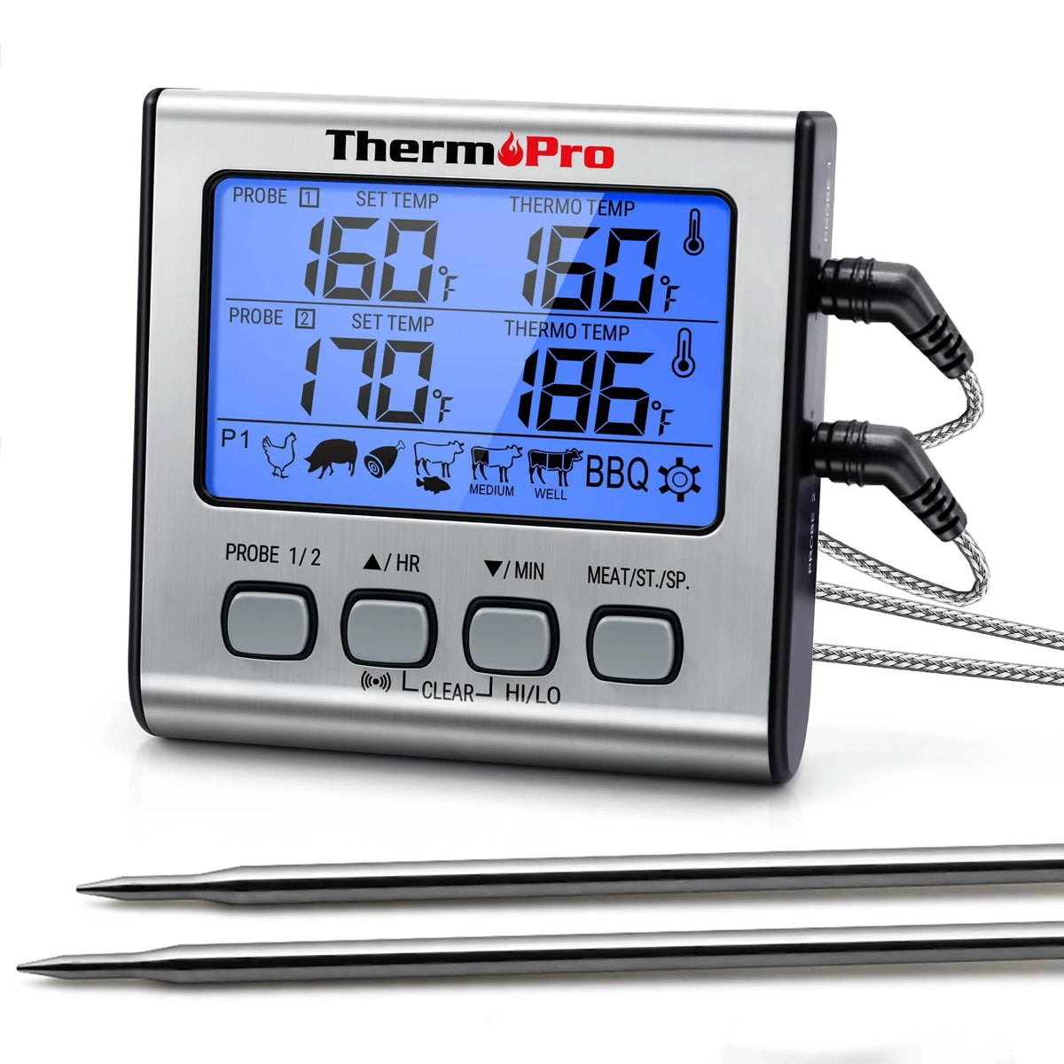 ThermoPro TP17 Kernthermometer, 2 Messfühler - grillstir.comThermoPro TP17 Kernthermometer, 2 MessfühlerThermoProgrillstir.com