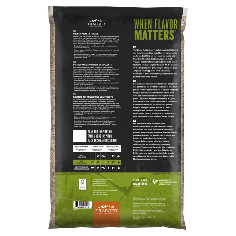 Traeger Pellets, Eiche 9kg - grillstir.comTraeger Pellets, Eiche 9kgTraegergrillstir.com