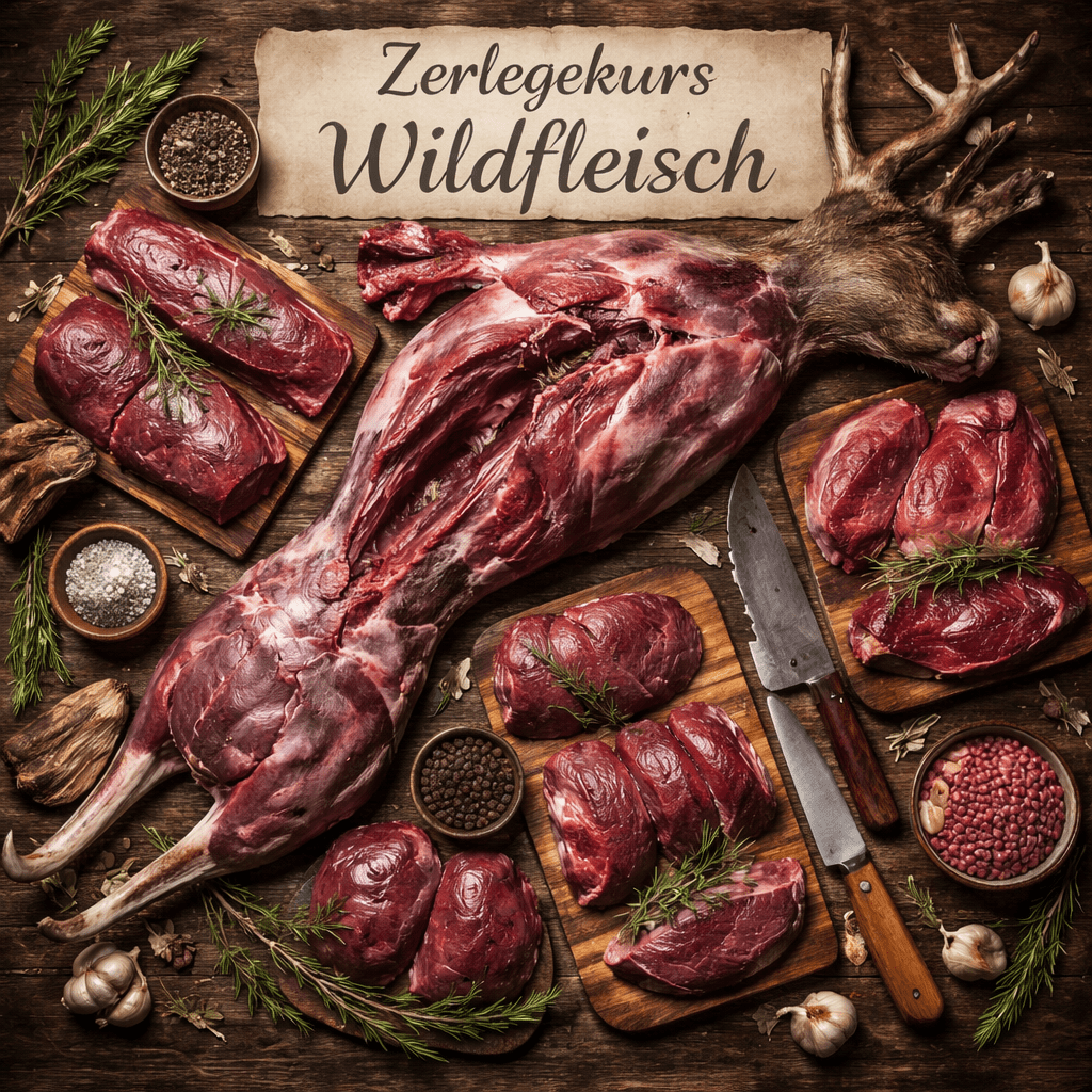 Wild Zerlegekurs - inkl. Fleisch - 3 Gänge Menü & Getränke Flat - grillstir.comWild Zerlegekurs - inkl. Fleisch - 3 Gänge Menü & Getränke Flatgrillstir.comgrillstir.com