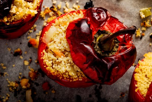 Vegetarisch gefüllte Paprika - grillstir.com