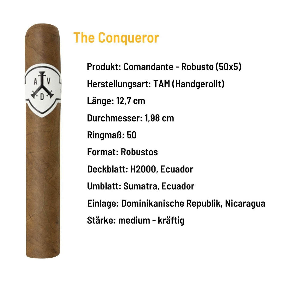 ADV & McKay - The Conqueror Comandante Robusto - grillstir.comADV & McKay - The Conqueror Comandante RobustoADV & McKaygrillstir.com100093800170600461