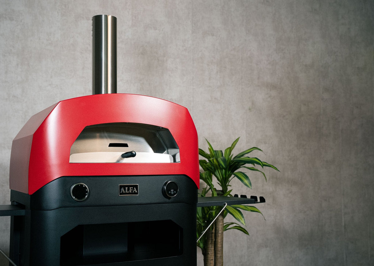 Alfa Forni EVO Hybrid-Pizzaofen Flüssiggas (LPG)/Holz, Rubin Rot - grillstir.comAlfa Forni EVO Hybrid-Pizzaofen Flüssiggas (LPG)/Holz, Rubin RotPizzaofenAlfa Fornigrillstir.com