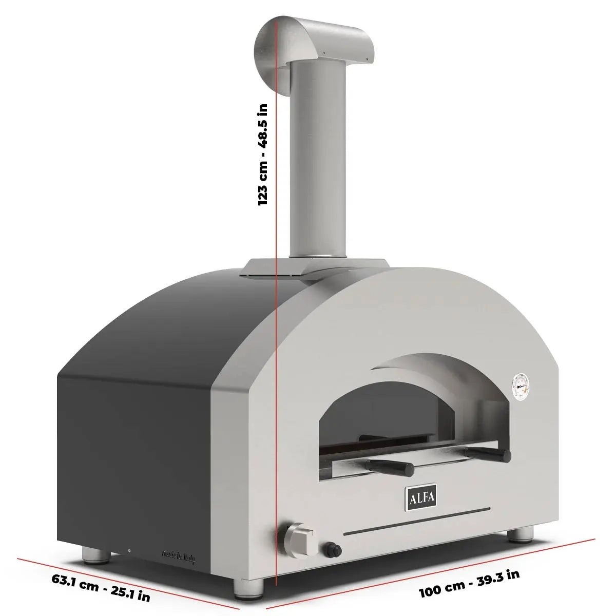 Alfa Forni Futuro 2 Pizze, Gas/Hybrid, Silber Schwarz - grillstir.comAlfa Forni Futuro 2 Pizze, Gas/Hybrid, Silber SchwarzPizzaofenAlfa Fornigrillstir.com