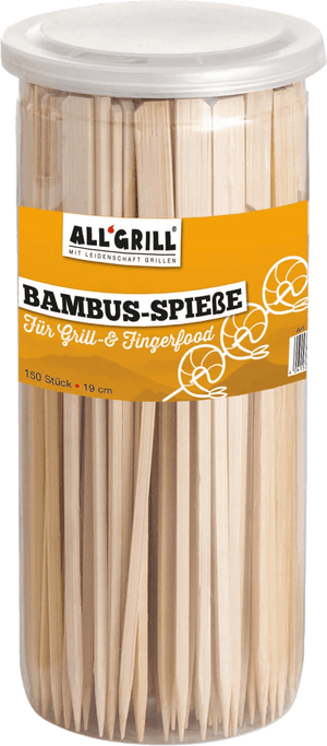 All`Grill Bambus Spieße, 150Stk. 19cm - grillstir.comAll`Grill Bambus Spieße, 150Stk. 19cmALL'GRILLgrillstir.com98154041571098153