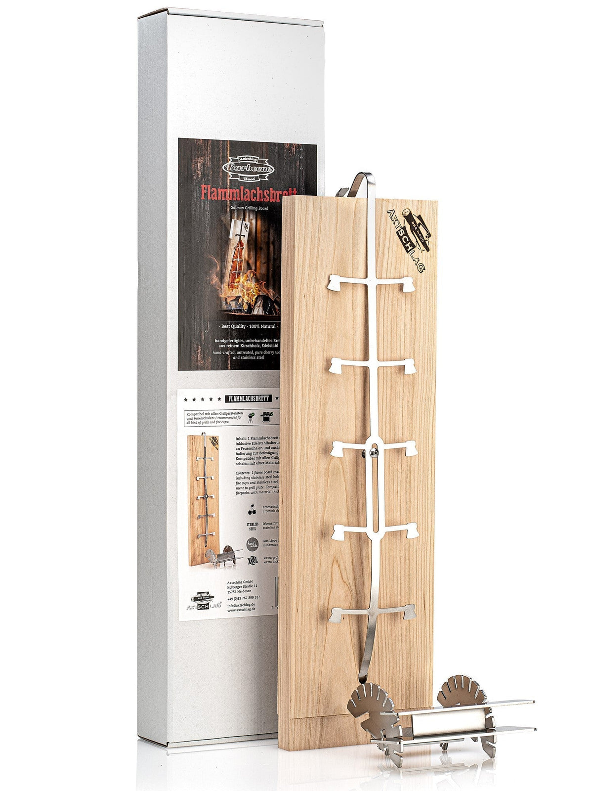 Axtschlag Flammlachsbrett Premium, Kirsche - grillstir.comAxtschlag Flammlachsbrett Premium, KirscheAxtschlaggrillstir.com10001104260186642180