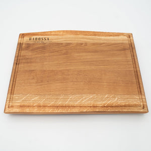 BABOSSA | Eichen Schneidebrett L | Naturkante | Saftrille | 44,5x35x4,5 cm - grillstir.comBABOSSA | Eichen Schneidebrett L | Naturkante | Saftrille | 44,5x35x4,5 cmHolzbrettBABOSSAgrillstir.com