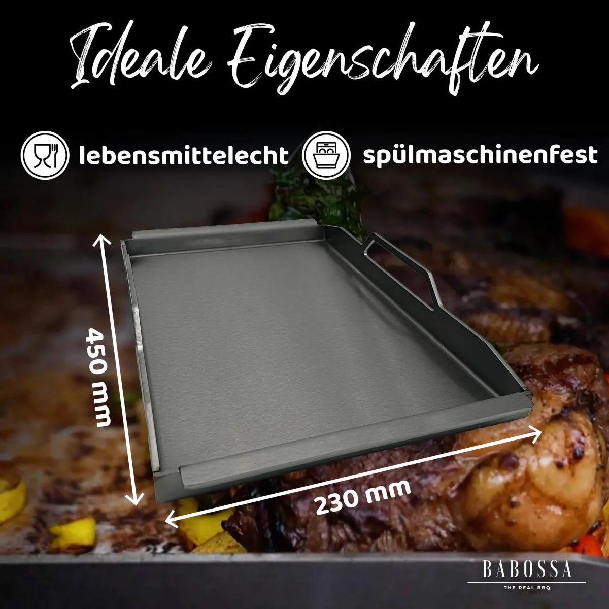 Babossa Einsatzpfanne | Rösle Videro, Allflame & Epicflame | 23 x 45 cm - grillstir.comBabossa Einsatzpfanne | Rösle Videro, Allflame & Epicflame | 23 x 45 cmBABOSSAgrillstir.com
