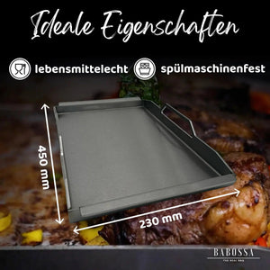 Babossa Einsatzpfanne | Rösle Videro, Allflame & Epicflame | 23 x 45 cm - grillstir.comBabossa Einsatzpfanne | Rösle Videro, Allflame & Epicflame | 23 x 45 cmBABOSSAgrillstir.com