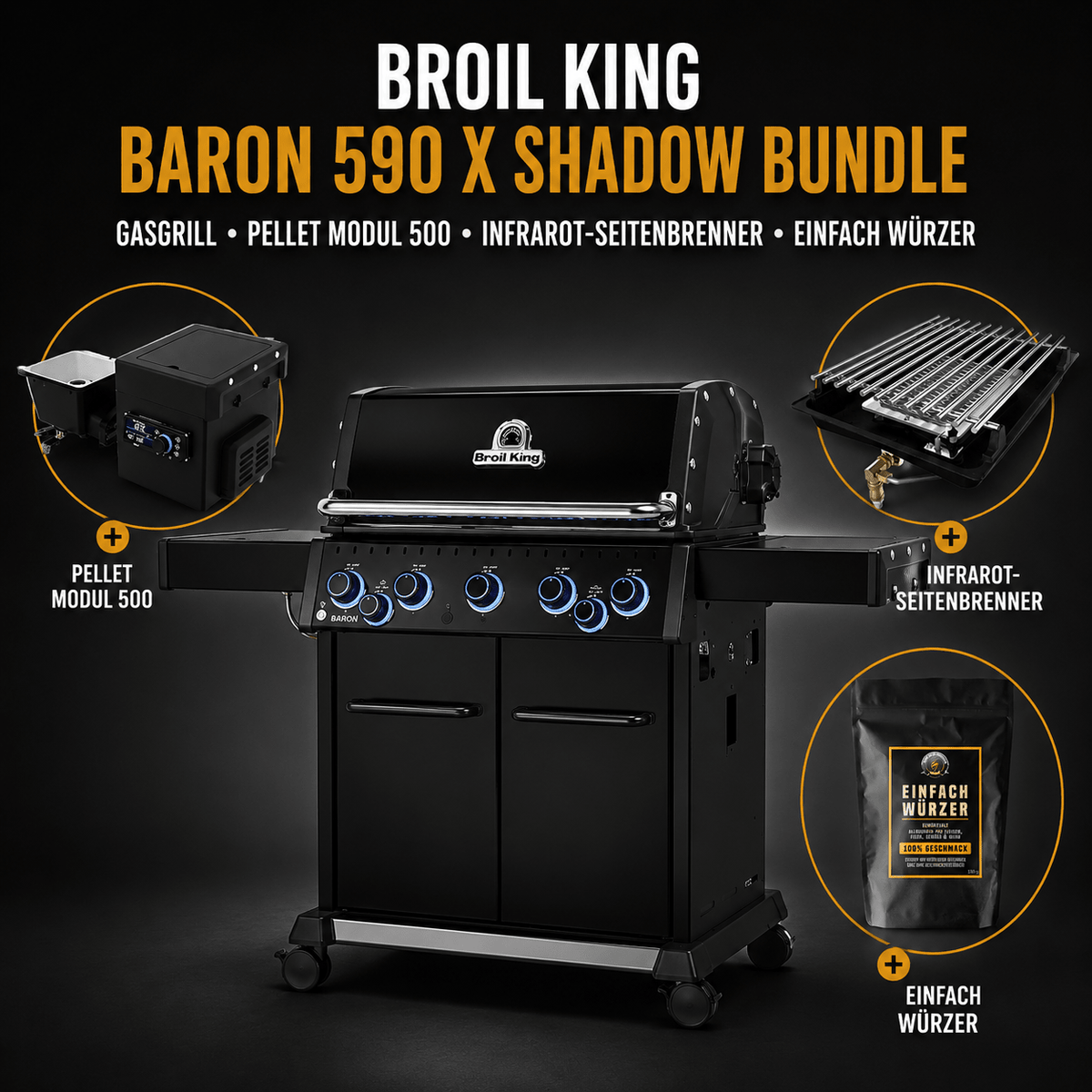 BARON 590 X SHADOW | Einfach Grillen Bundle - grillstir.comBARON 590 X SHADOW | Einfach Grillen BundleEinfach Grillengrillstir.com
