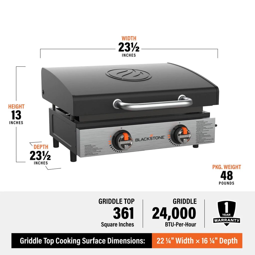 Blackstone 22″ Griddle Tischgrill mit 2 Brennern inkl. Deckel - grillstir.comBlackstone 22″ Griddle Tischgrill mit 2 Brennern inkl. DeckelBlackstonegrillstir.com