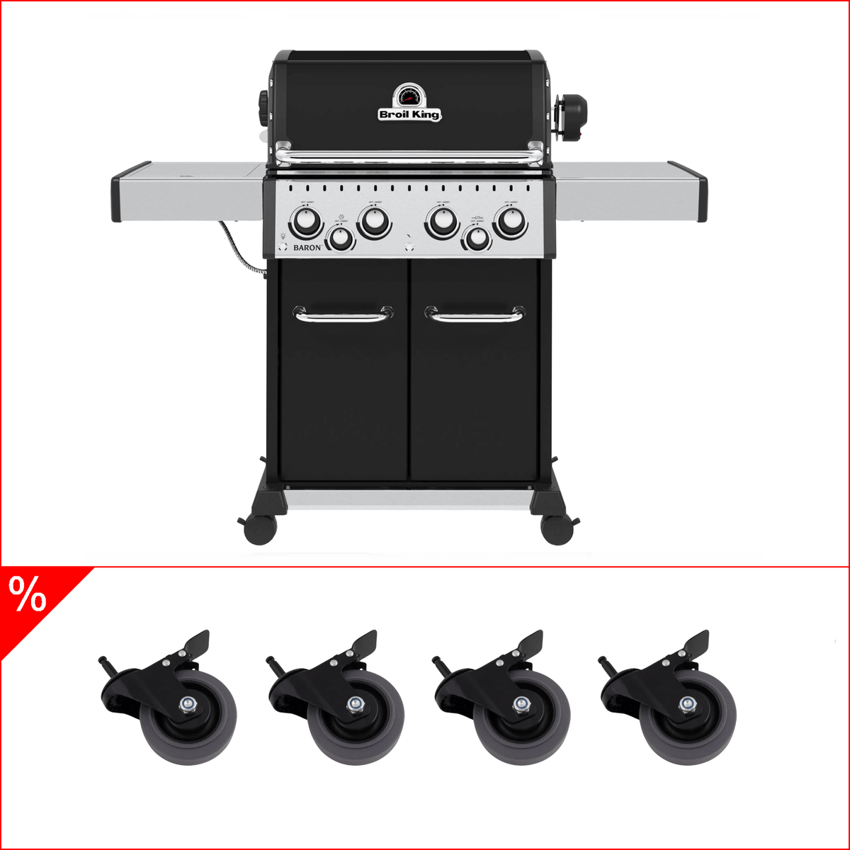 Broil King Baron 490 inkl. Drehspieß und Premium Lenkrollen - grillstir.comBroil King Baron 490 inkl. Drehspieß und Premium LenkrollenGrillbundleBroil Kinggrillstir.com