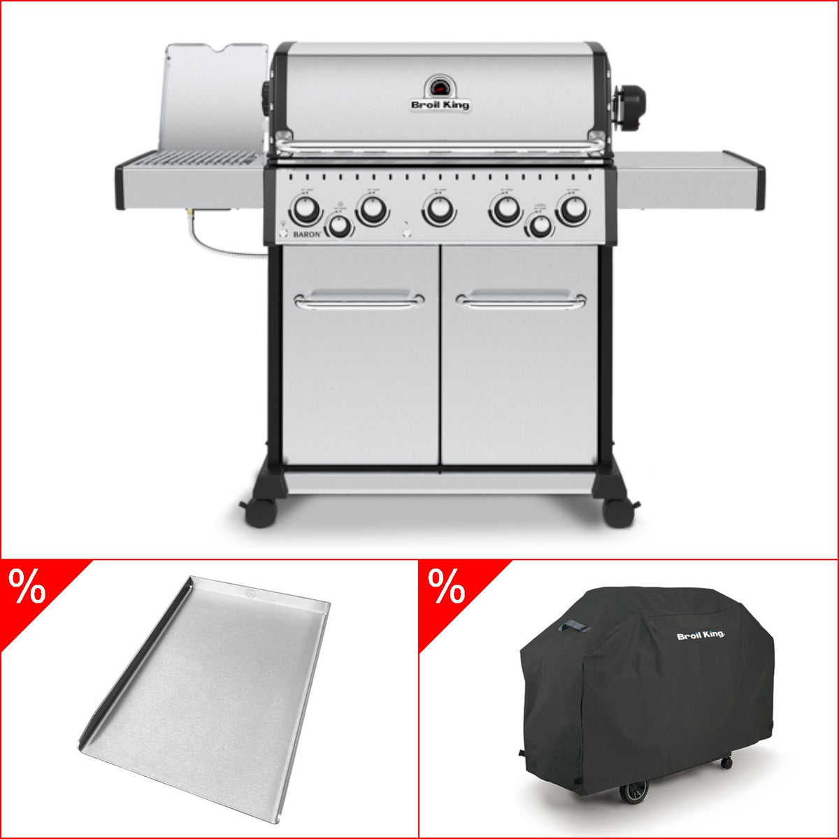 Broil King Baron S 590 IR inkl. Drehspieß, Abdeckhaube & Babossa Edelstahl Plancha - grillstir.comBroil King Baron S 590 IR inkl. Drehspieß, Abdeckhaube & Babossa Edelstahl PlanchaBroil Kinggrillstir.com876982_67488_P_S_BK_BC